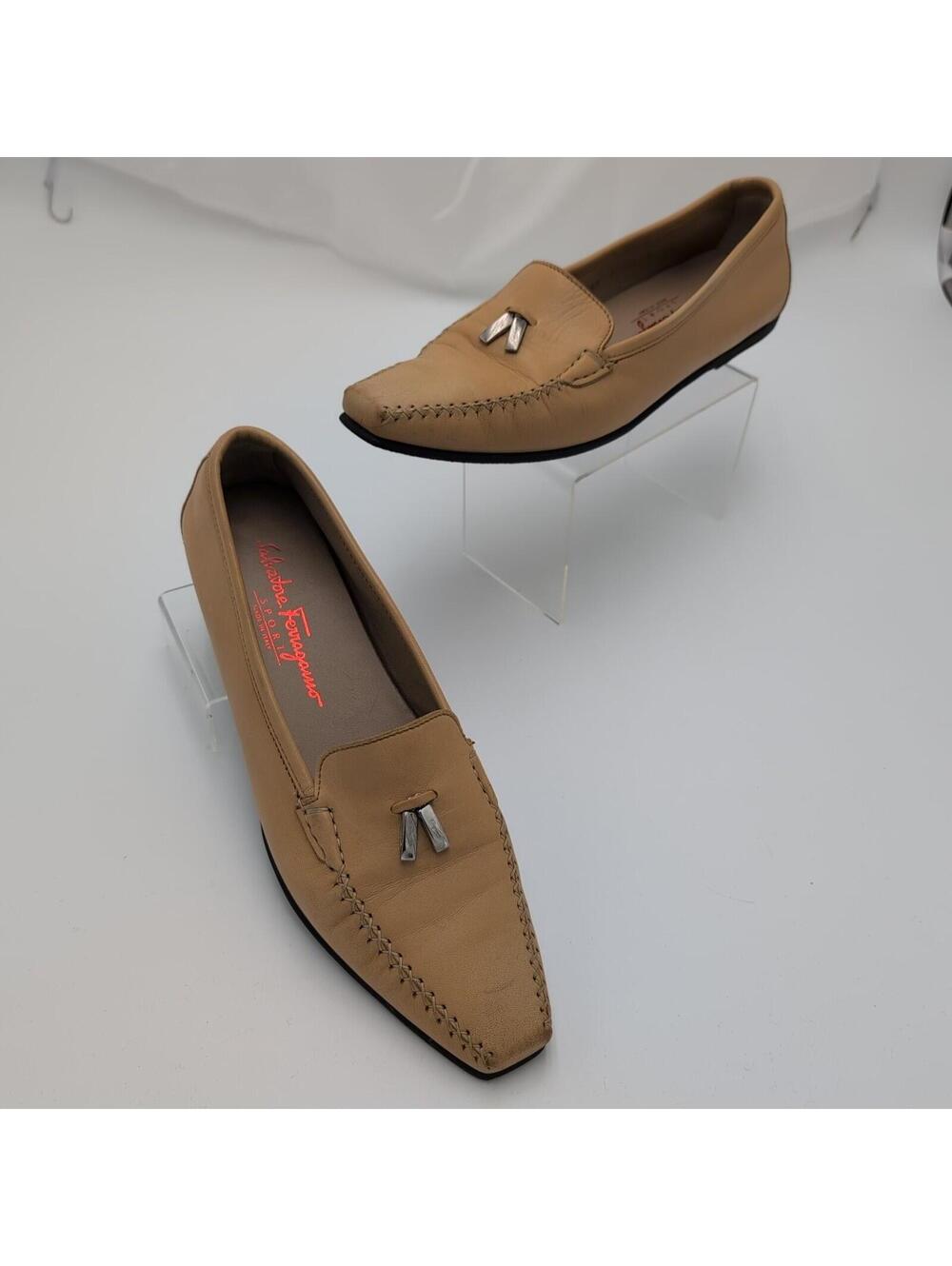 Salvatore Ferragamo Tassel Loafer Dress Shoes Size 10 Made in Italy